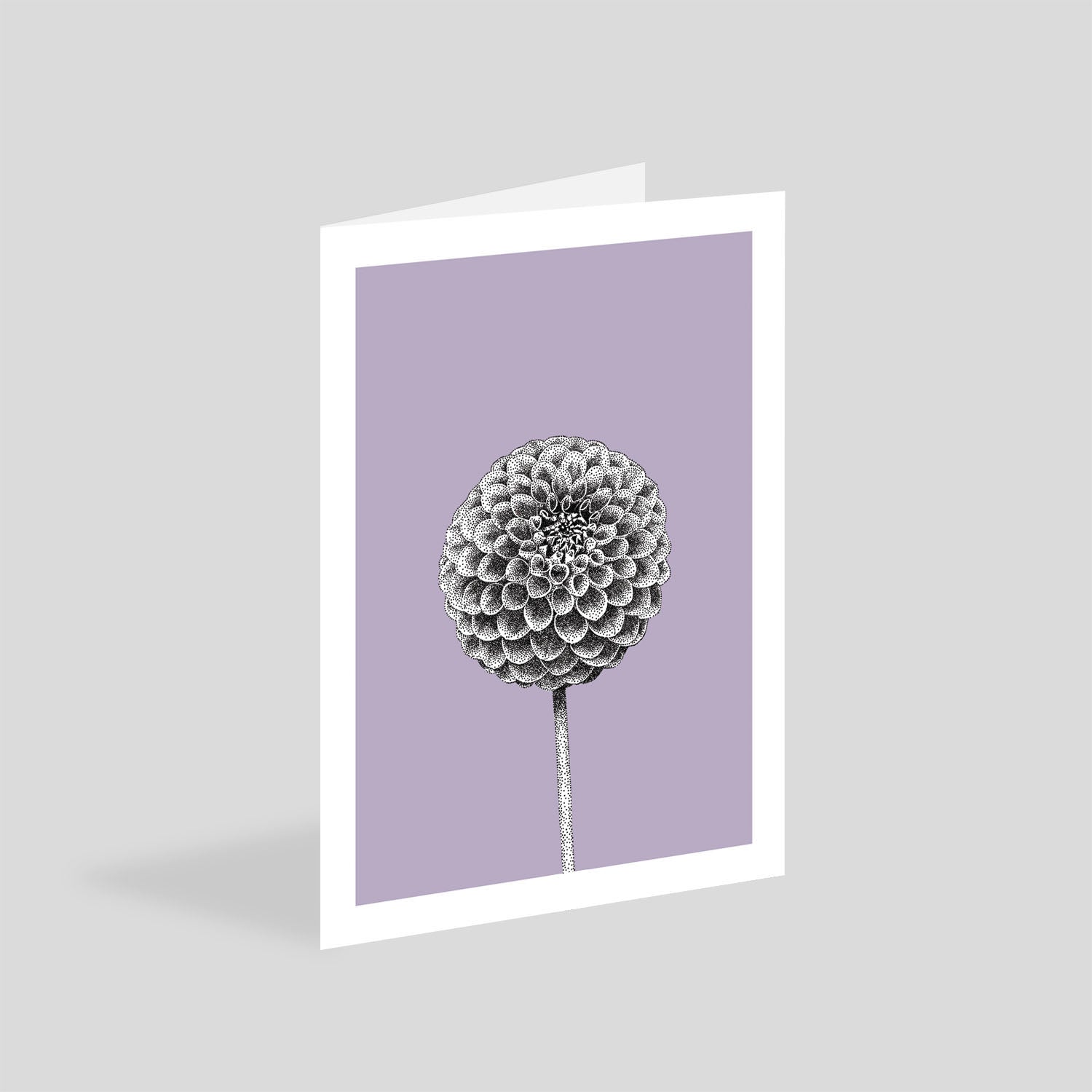 Dahlia Card - Flower card for all occasions by bamber prints