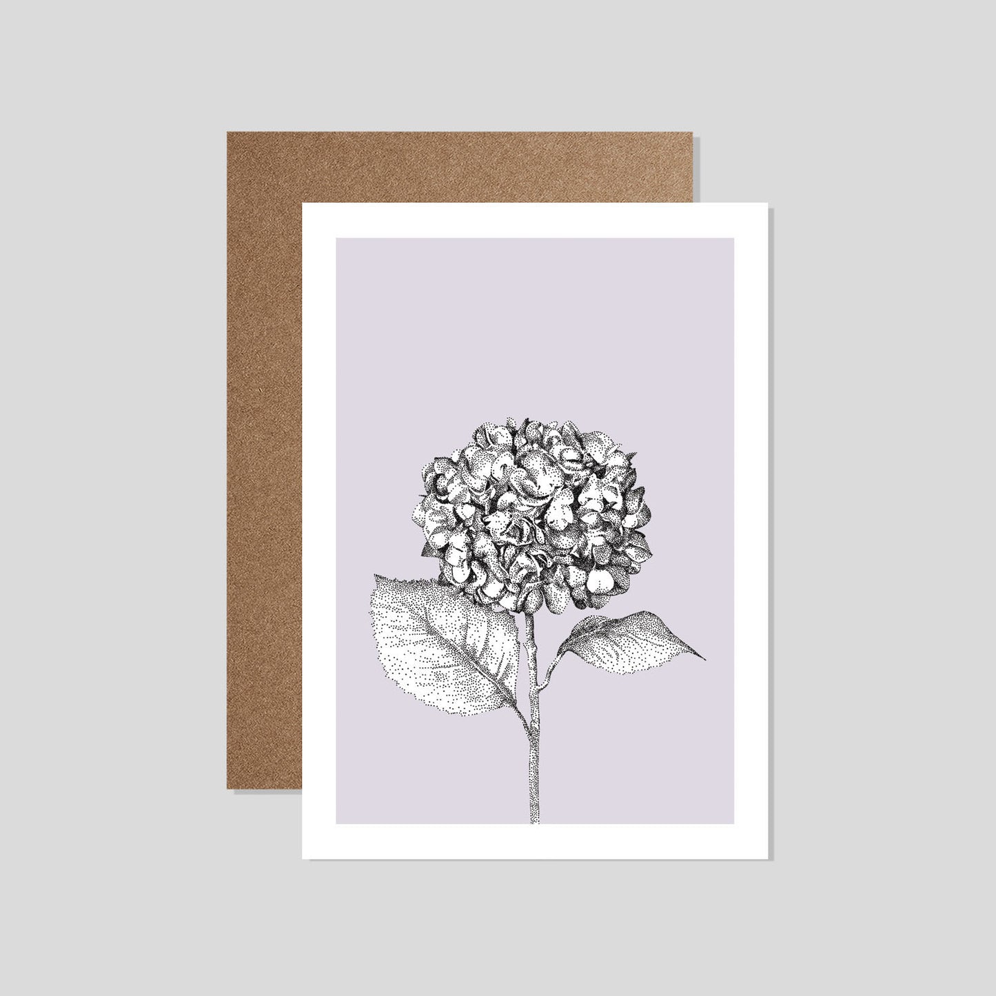 hydrangea card - eco-friendly flower greeting card for all occasions by bamber prints