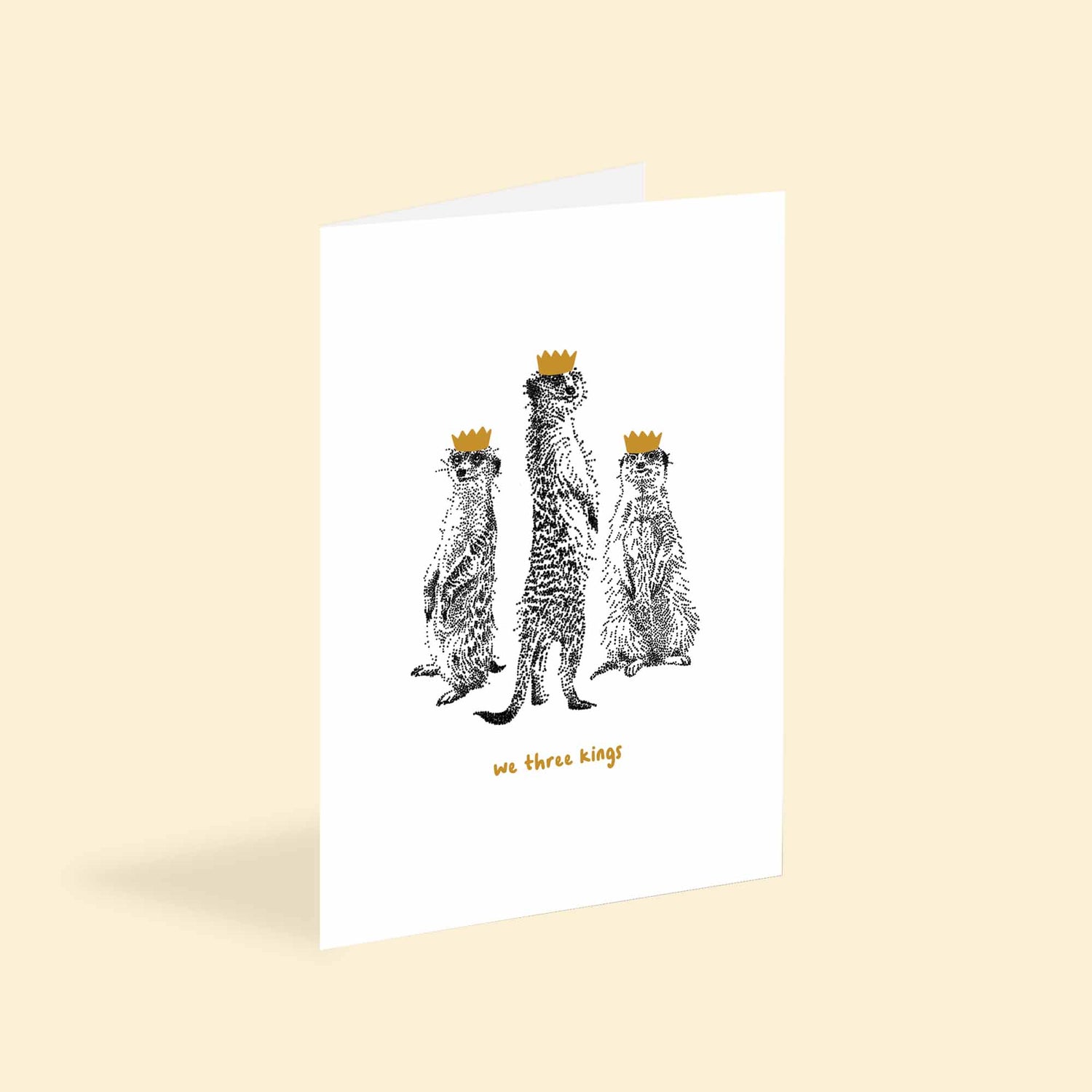 Funny Meerkat Christmas Card - We Three Kings - Bamber Prints