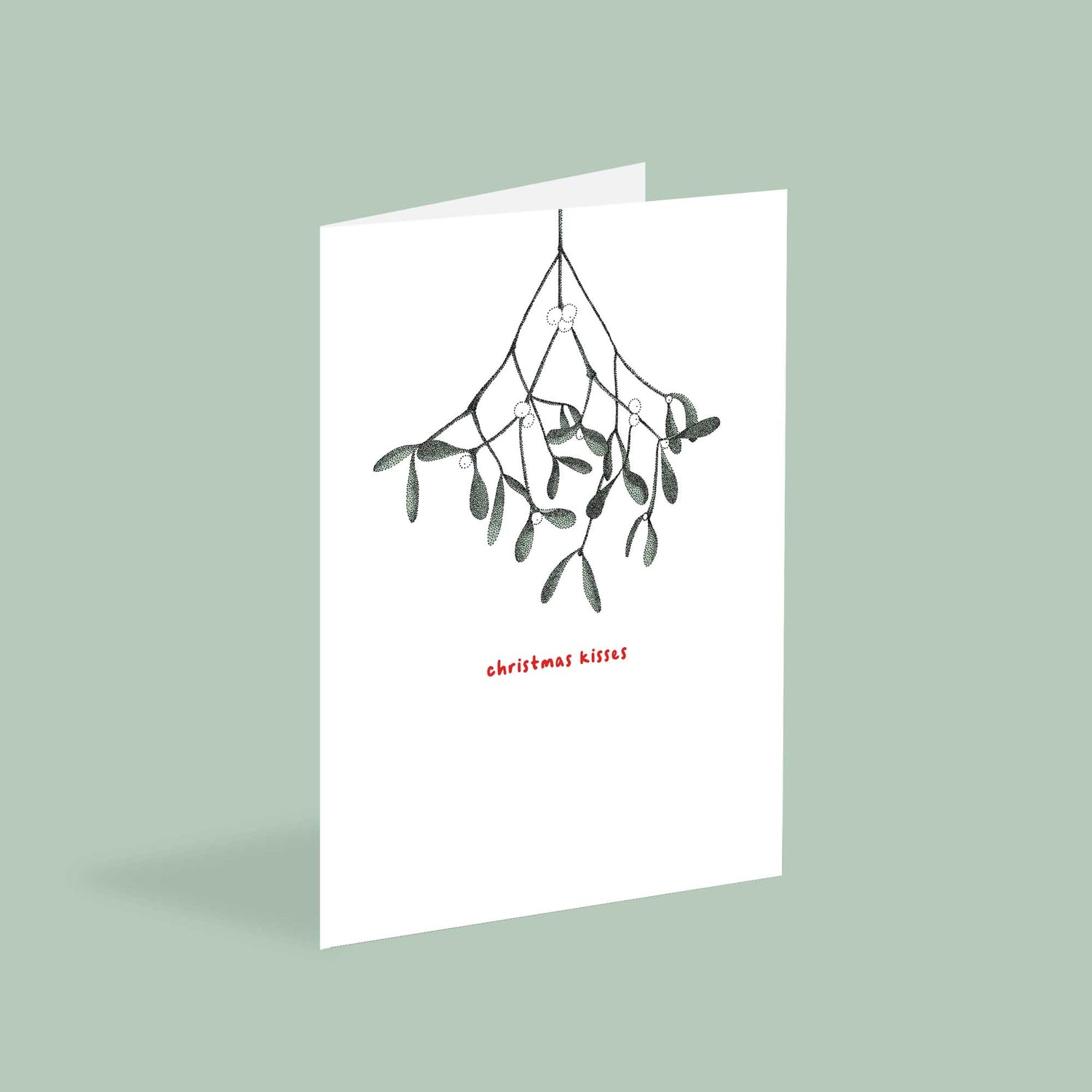 Mistletoe Christmas Card - Floral Festive Cards - Bamber Prints