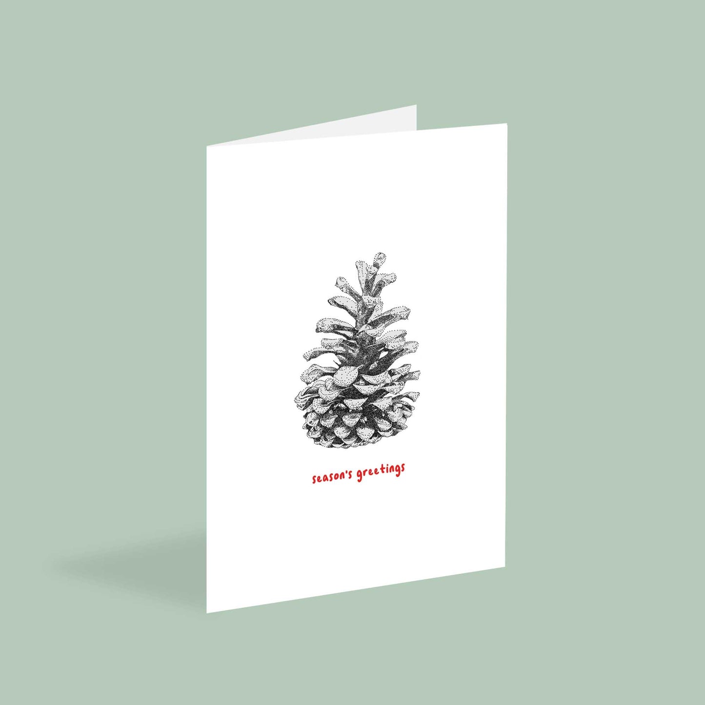 Pinecone Christmas Card - Floral Festive Cards - Bamber Prints