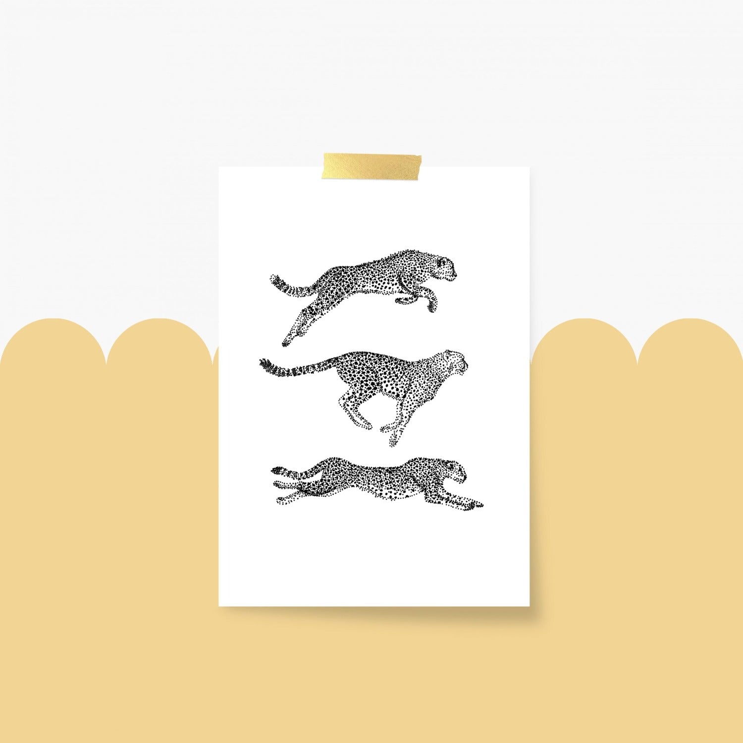 running cheetah print - bamber prints