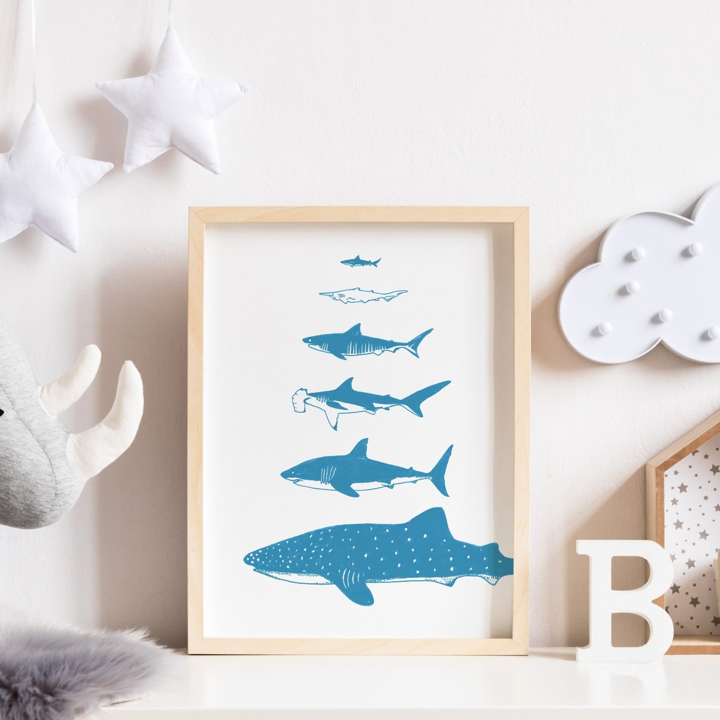 sharks print - bamber prints