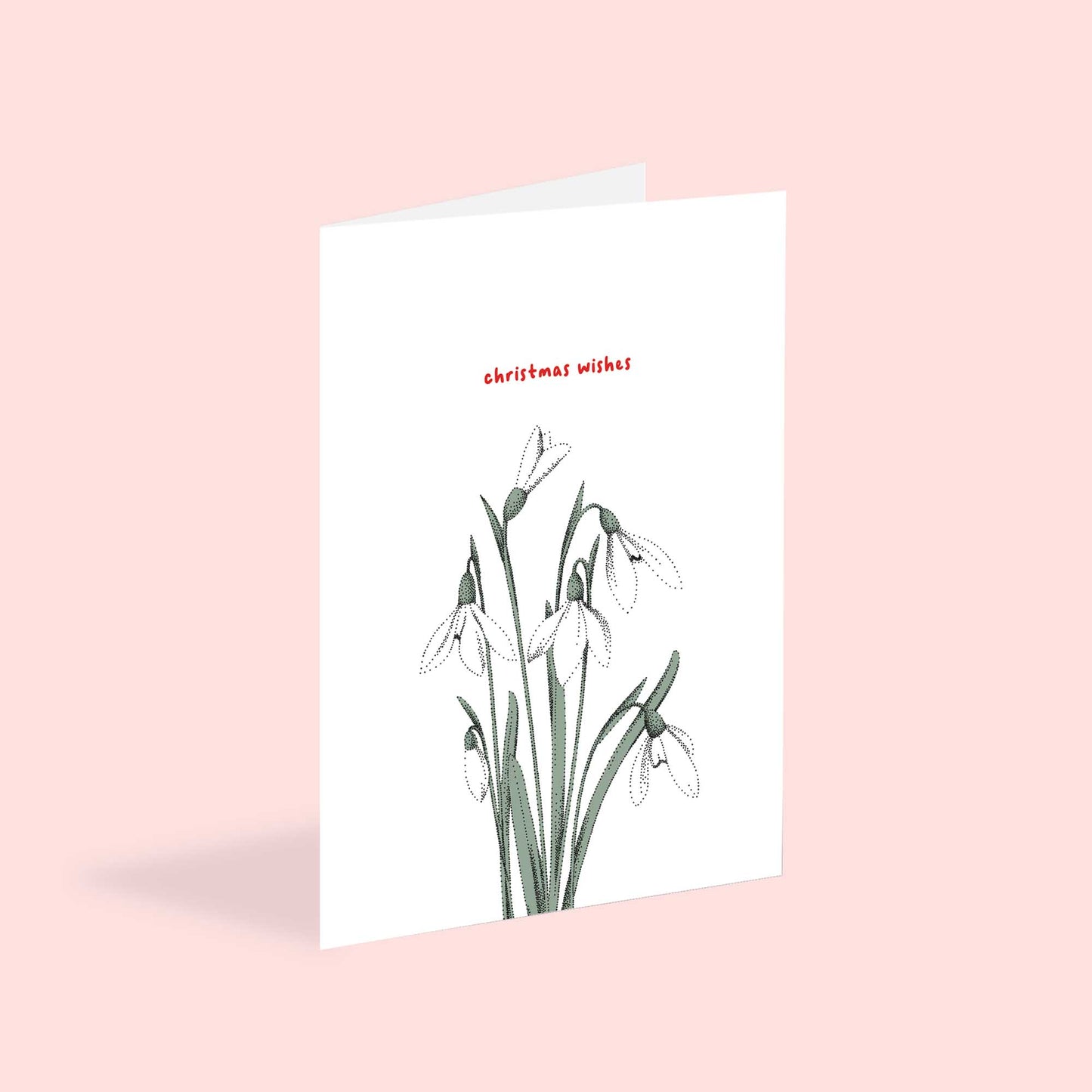 Snowdrops Christmas Card - Floral Festive Cards - Bamber Prints