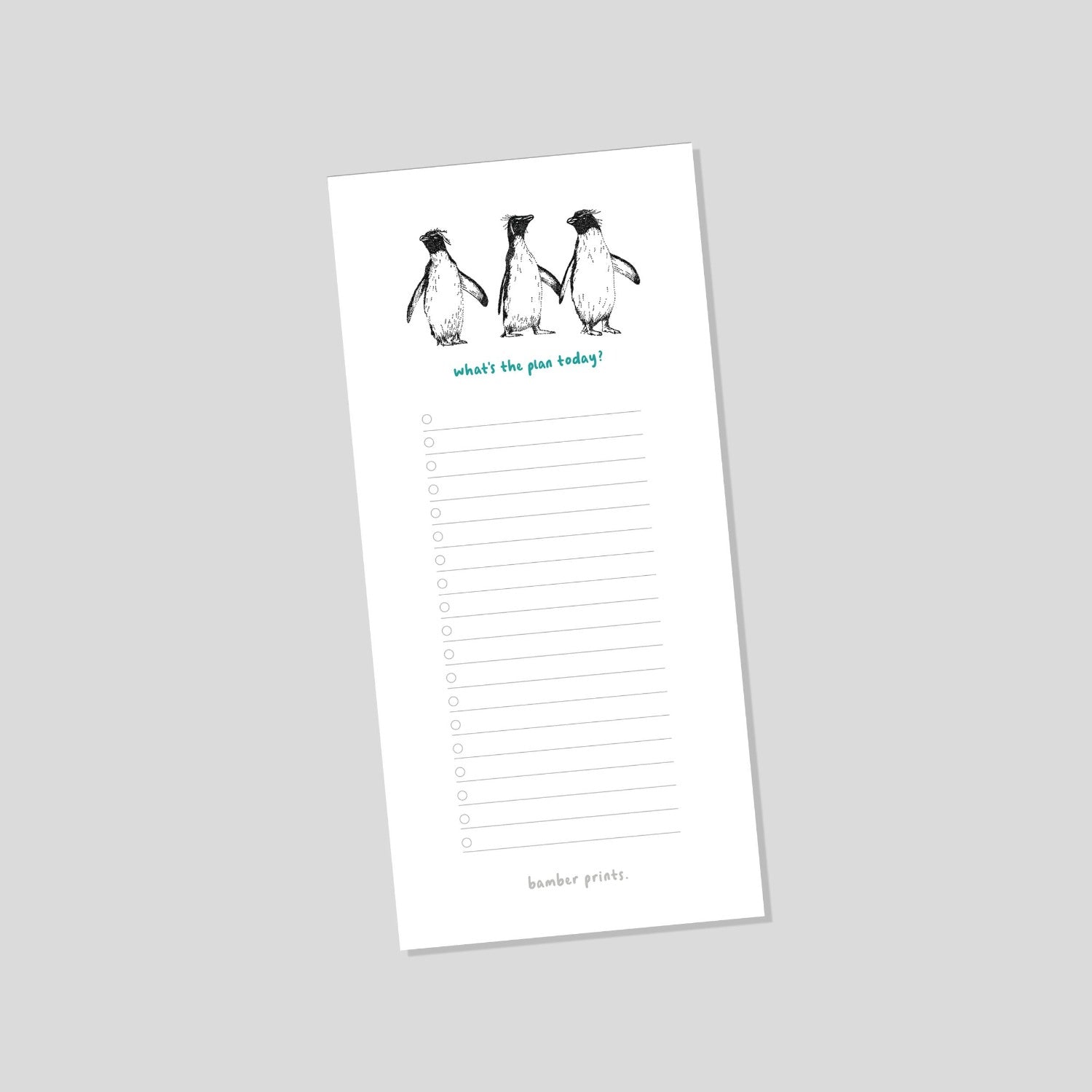 animal notepads, to-do list, bamber prints
